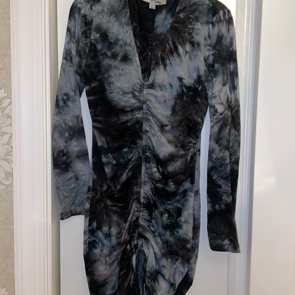 Tie-Dye Long Sleeve Dress